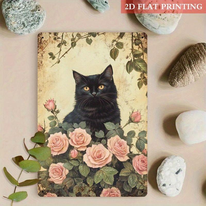 Old-Fashioned Animal Theme Metal Tin Sign for Kitchen Bar Coffee Shop Interior