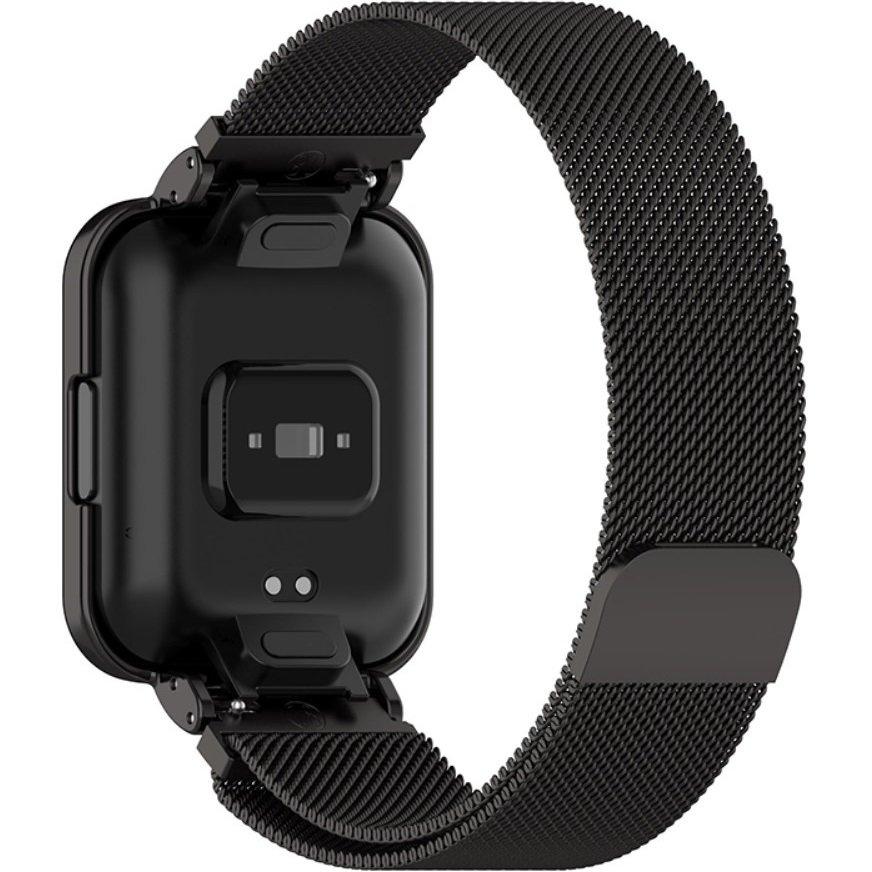 Milanese Bracelet Strap with Case for Xiaomi Redmi Watch 2 Lite, Black