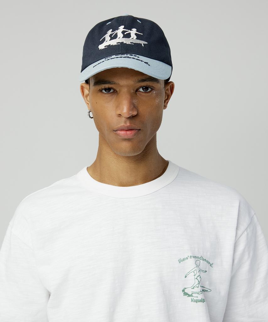 MAGOODGAN Headwear 9318 Surfer Navy Color Block Cotton Ball Cap