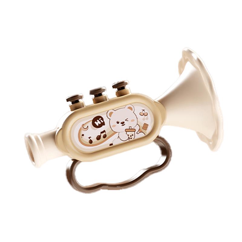 Children's Soothing Percussion Set: Rattle, Drum, and Horn Toys