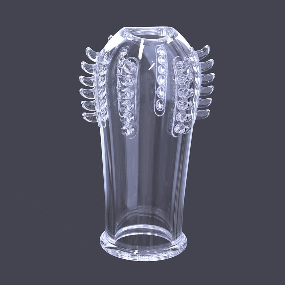 Reusable Condom Penis Extender Sleeve Male Enlargement Time Delay Spike G Spot Clit Massager Cover Condoms Adult Sex Toy