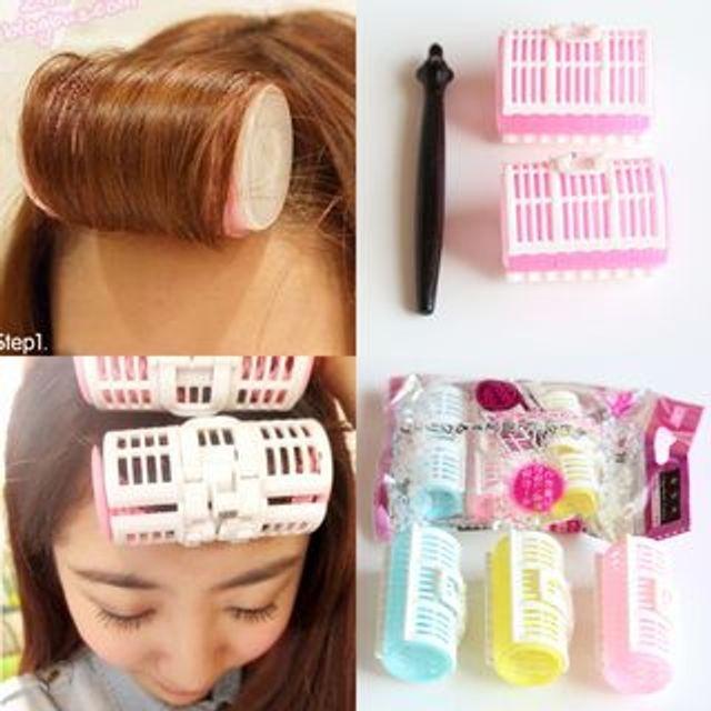 LIDO - Plastic Hair Curler Set of 2 - Self Adhesive - Pink - L