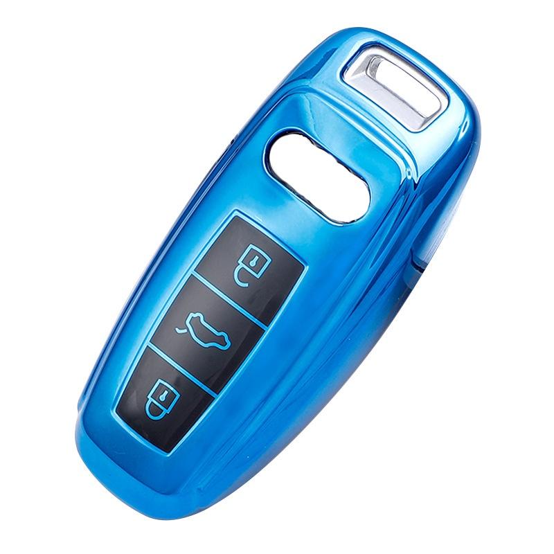 

Новый чехол для ключа-брелока с дистанционным управлением для Q8 RSQ8 A6 C8 S6 RS6 A7 S7 RS7 A3 8Y A8 D5 4N RS E-tron GT Q4 Q7 4M ТПУ синий