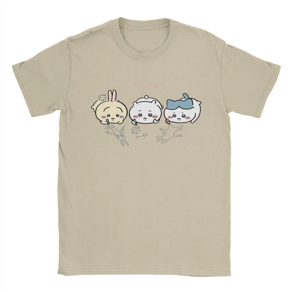 Miniso Chikawa Zeichen T-Shirt Herren Damen Baumwolle Erstaunliches T-Shirt Rundhals Cartoon Niedliches T-Shirt Kurzarm Oberteile S3XL