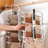 Edelstahl Magischer Hosenbügel Multifunktional Faltbares Gestell für Zuhause Platzsparend Mehrschichtiger Organizer für Hosen