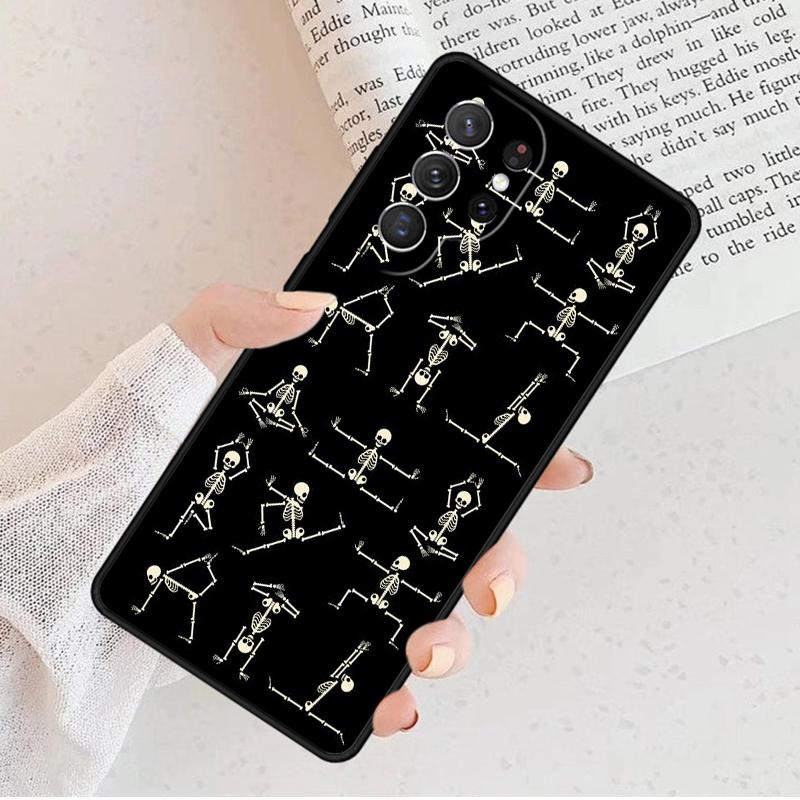 Skeleton Yoga Phone Case For Samsung Galaxy S25 S23 S30 S8 S21 S20 FE S24 S22 Note 10 20 S8 Plus Lite Ultra