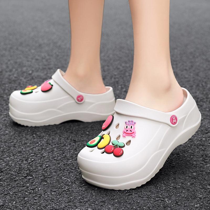 Горячая Распродажа Летние Женские Уличные Шлепанцы Толстая Платформа Нескользящие — фото 5