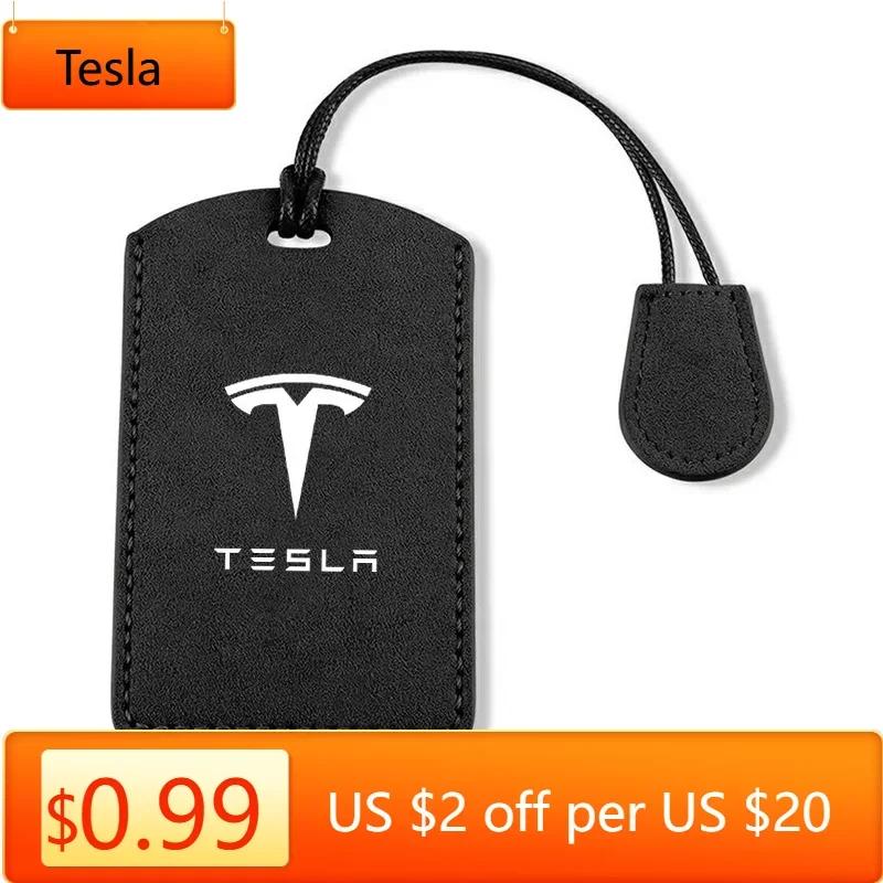 Samolepka na auto Tesla Semišový obal na NFC klíčovou kartu do auta Kryt Klíčenka Držák Obal na klíče Pro Tesla Model 3 Y 2020 Klíčenka Styling auta