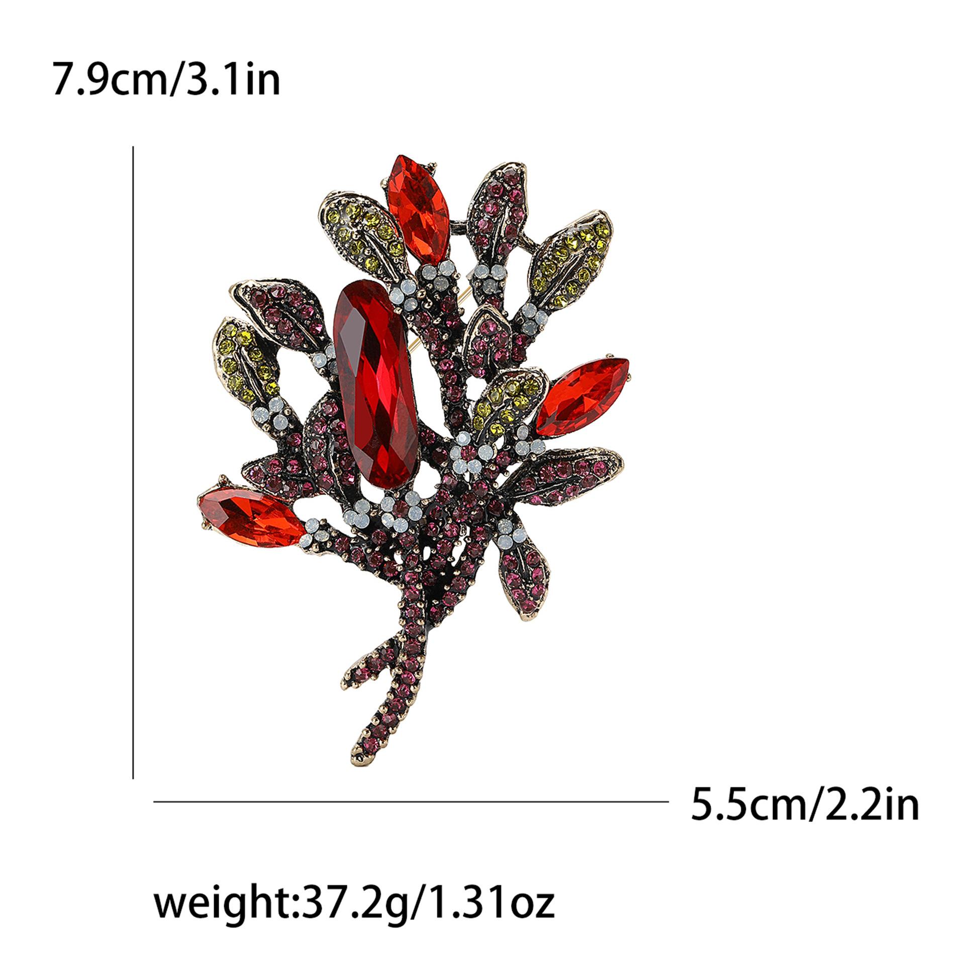 Тяжелая промышленность ретро горный хрусталь цветок брошь мода легкая роскошная женская одежда корсаж ювелирные изделия булавка