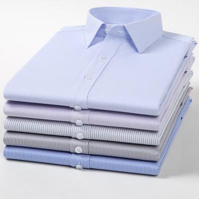5XL Quality Elasticity Anti-Wrinkle Men Shirt Long Sleeves Dress Shirts For Men Slim Fit Camisa Social Business White Shirt