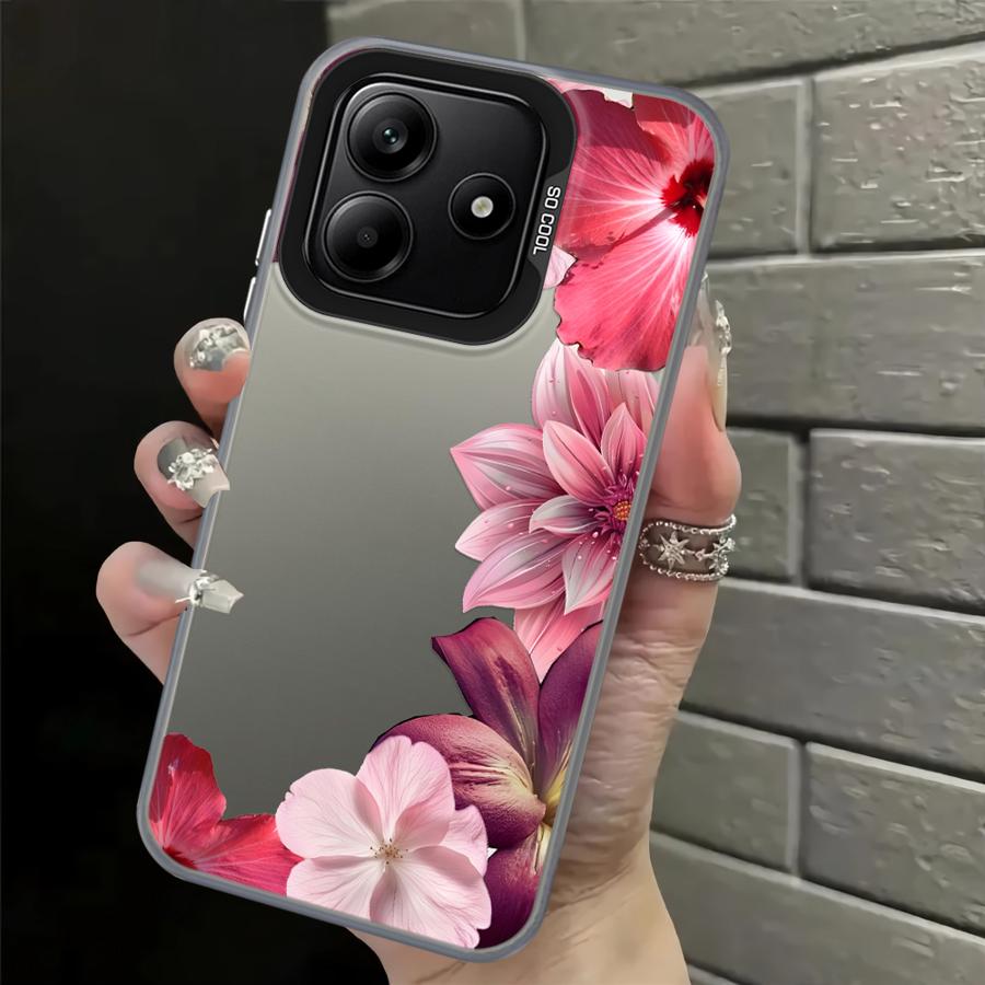 Back Phone Cover Case for Xiaomi Redmi 9T 10C A1 A2 Plus 14C K60 9C 12C 13C Note 9 10 A5 Cartoon Flower Art