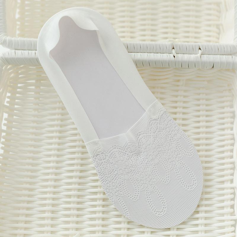 

Summer Thin, Seamless, Invisible Socks for Women, Silicone Anti-slip and Non-dropping Ankle Socks, Anti-slip Lace Women s Boat Socks 1 pair