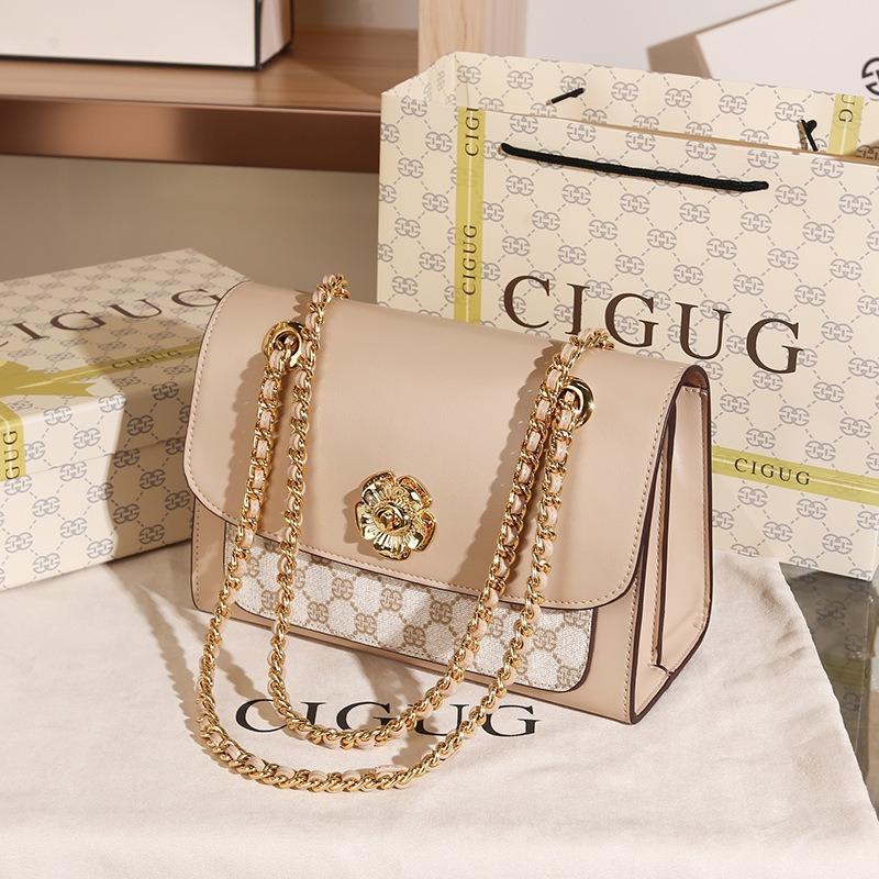 

New Versatile Shoulder Crossbody Bag Large Capacity Chain Small Square Bag Camellia Underarm Bag Autumn and Winter Handheld Women s Bag абрикосовий