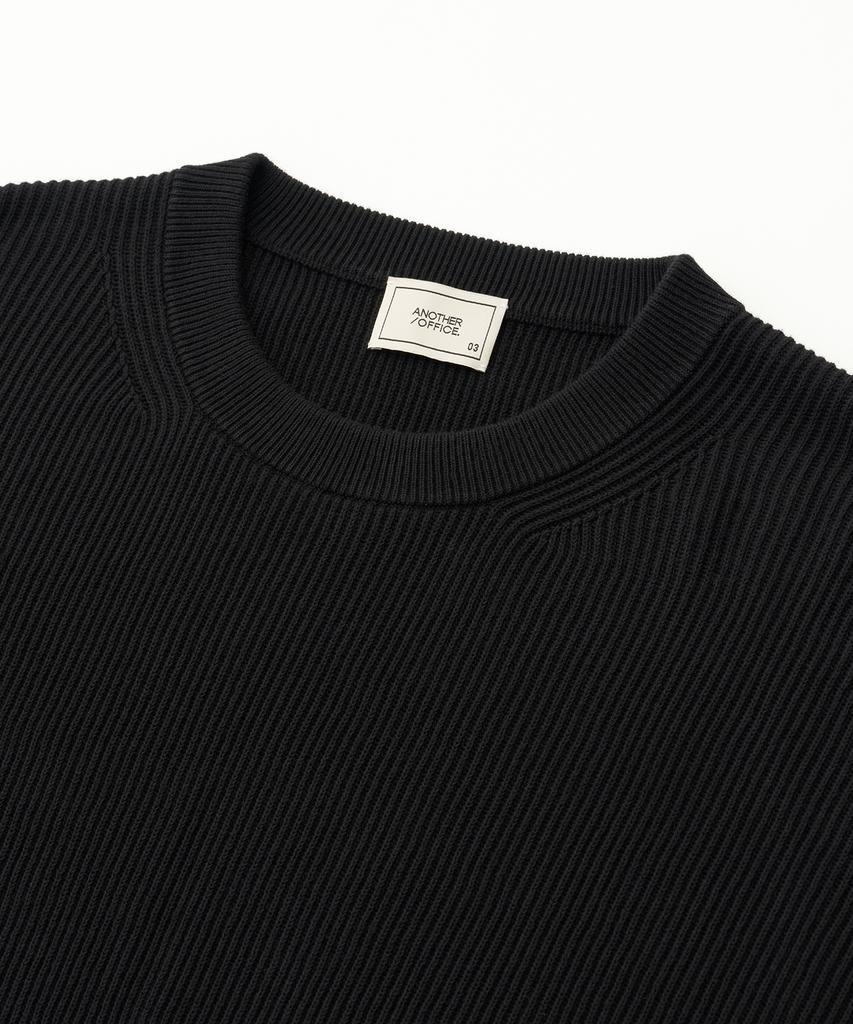 ANOTHER OFFICE Ordinary Knit-Pullover (Black)