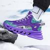 Winter new velvet thickened cold-proof and warm cotton shoes outdoor low-top soft-soled shock-absorbing sports tide shoes