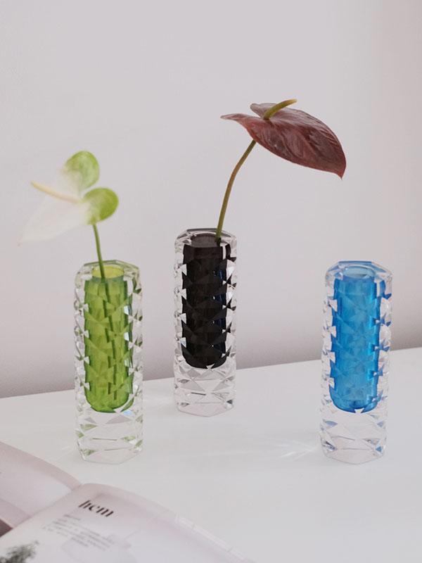Modern High Quality Small Glass Flower Vases Colored Acrylic Floor Vase for Home Decoration Wedding and Gifts