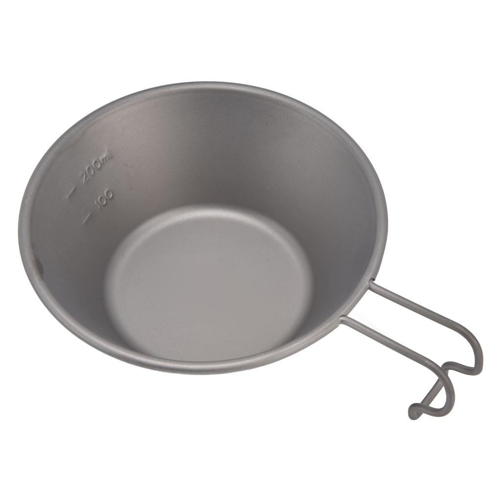 Ultralight Camping Cookware Outdoor Camping Picnic Bowl Cup with Folding Handle for Hiking