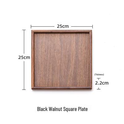 ZISIZ Black Walnut Wood Serving Tray