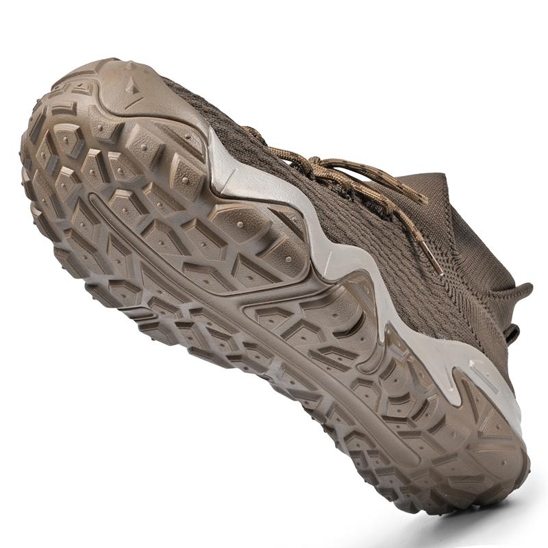 High-Quality Men's Outdoor Sneakers Spring Autumn Knitted Mesh Breathable Sports Shoes Casual Fashionable Hiking Oversized Shoes 39-46