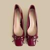 Women's Solid Color Classic Shallow High Heels Spring and Autumn Fashionable Elegant Mary Jane Shoes Women's Thick Heel Design