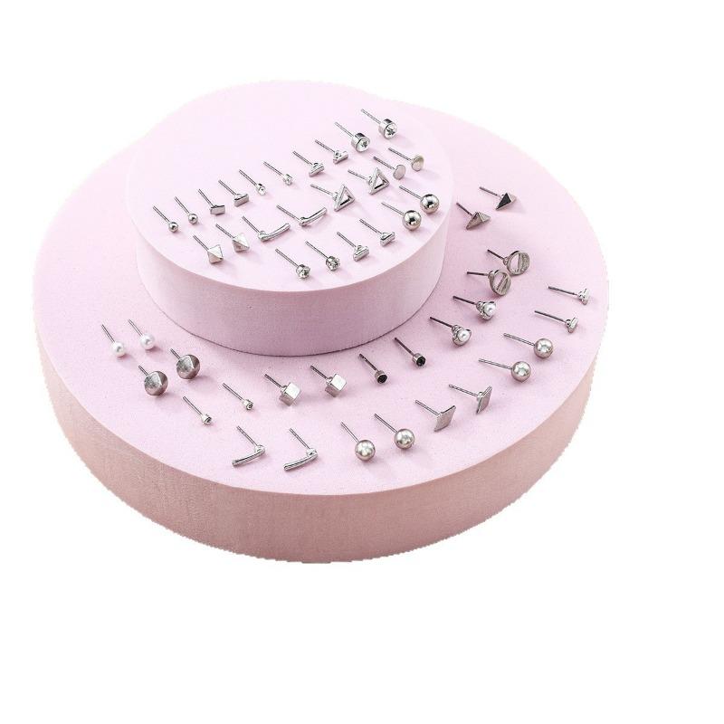 Earrings Set Geometric Earbone Studs Earrings Alloy Earrings Women's Small Stud Earrings Trinkets Stall Earrings