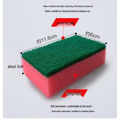 Grassland Kitchen Heavy-Duty Sponge Scouring Pads
