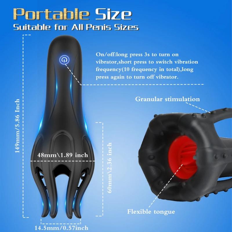 Glans Trainer Vibrator Male Masturbator Penis Vibrating Massager Delay Trainer Exerciser Vibrations Stimulator Adult Sex Toy