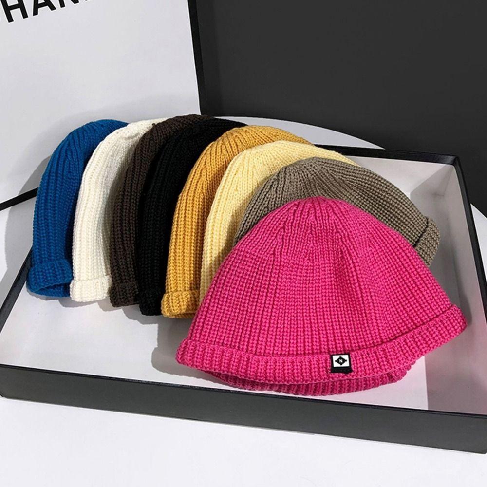Soft Knitted Hat Windproof Hip Hop Hat Autumn Winter Hat Thickened Cold Cap Warm Bonnets Outdoor Pullover Hat