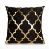 Golden Geometric Cushion Cover Square Pillowcase Comfortable Pillow Cover  Home