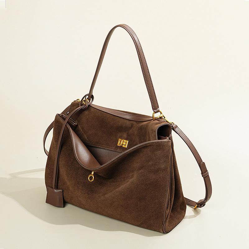 Pendlerkollisjonspute Crossbody Pitot-veske i frostet skinn med stor kapasitet Premium underarmsveske