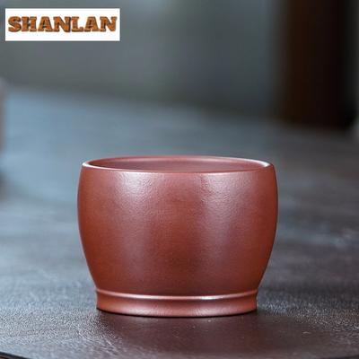 Tazza da tè rotonda in argilla viola Yixing da 170 ml Tazza da tè elegante Coppia da tè Tazza da degustazione e annuso Tazze da maestro Jianzhan Articoli da tè