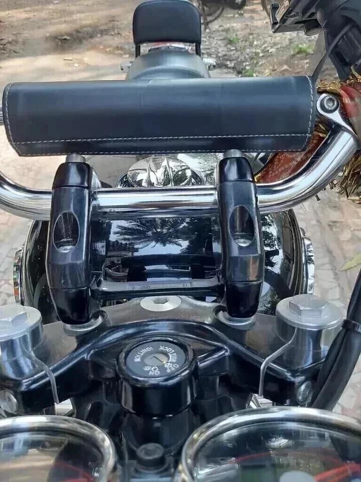 Handle Bar Riser Angled Mount Clamp Set For Royal Enfield Interceptor 650 @Vi