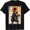 African Samurai Afro American Vintage Bushido Katana Warrior T-Shirt