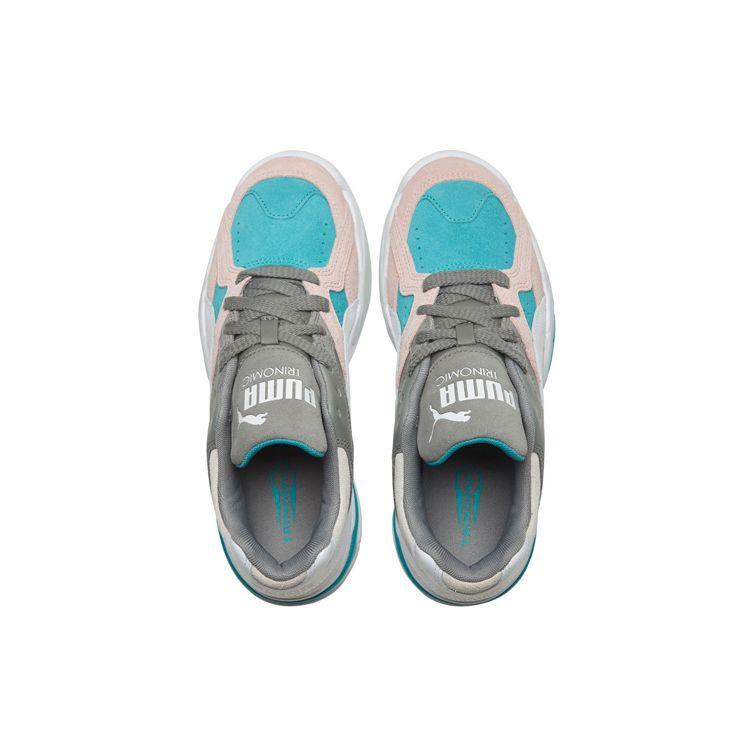 Puma Performer Vintage Leather Lace-Up Low-Top Dad Shoes Unisex Sneaker Gray White 374129-01