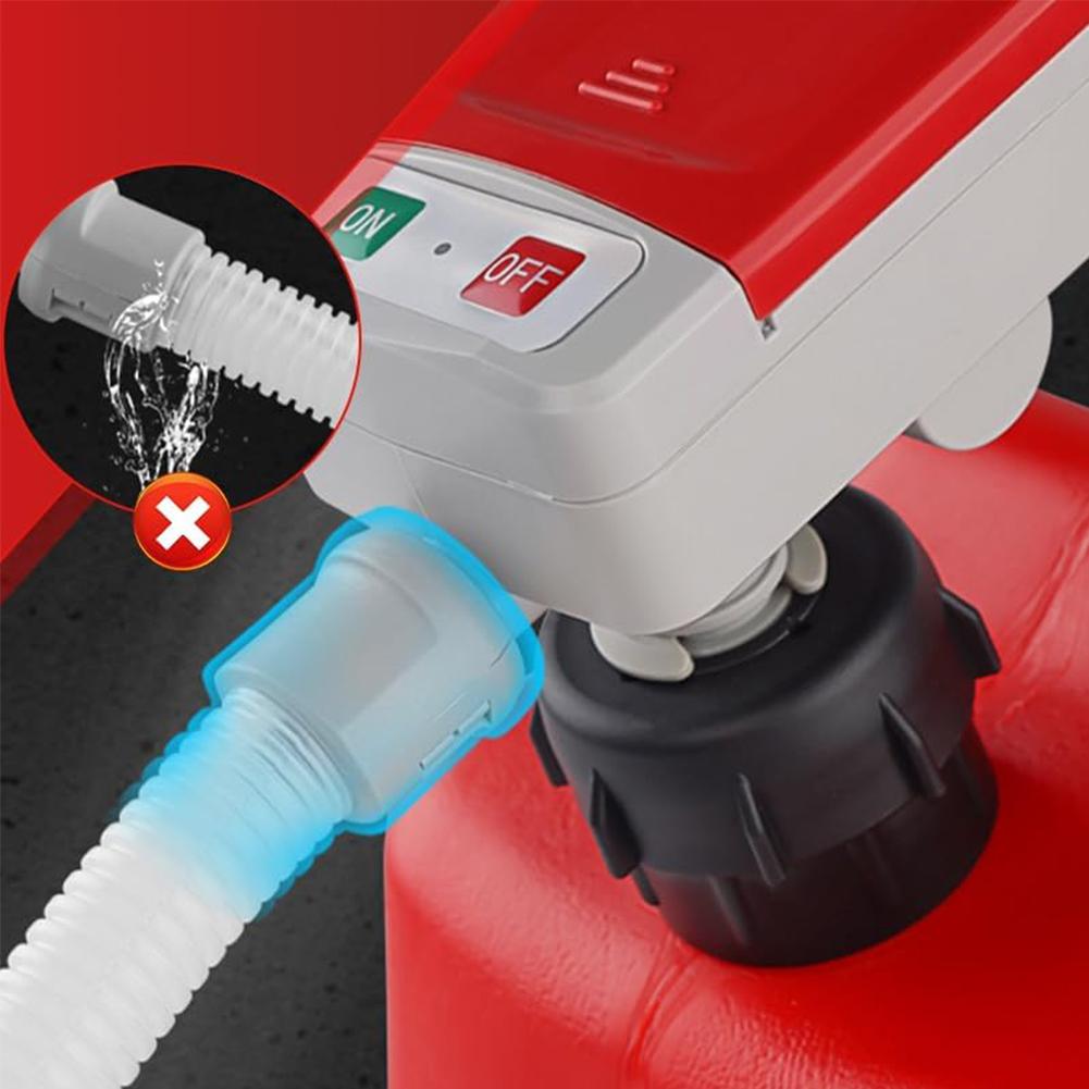 Fuel Transfer Pump With Auto-stop Sensor 51" Hose Transfer Pump Battery Powered With Tank Adapter Portable Liquid Pump