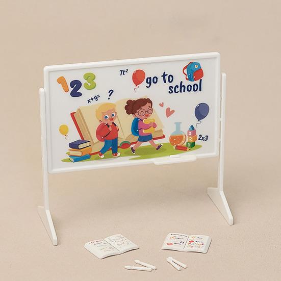 Doll House Ornament, Desk Chair School Bag Dollhouse Ornament, Realistic Doll House Accessories for Toddlers Pretend Play Toys