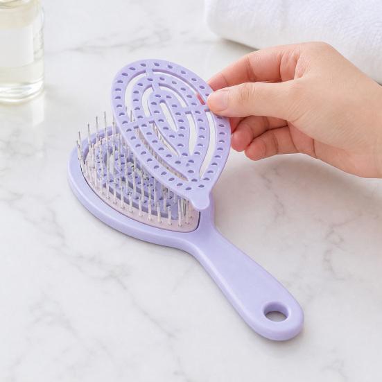 Self Cleaning Vented Hair Brush for Women, Scalp Massage Paddle Brush for Wet Dry Hair, Blow Drying Hair Detangler Brush