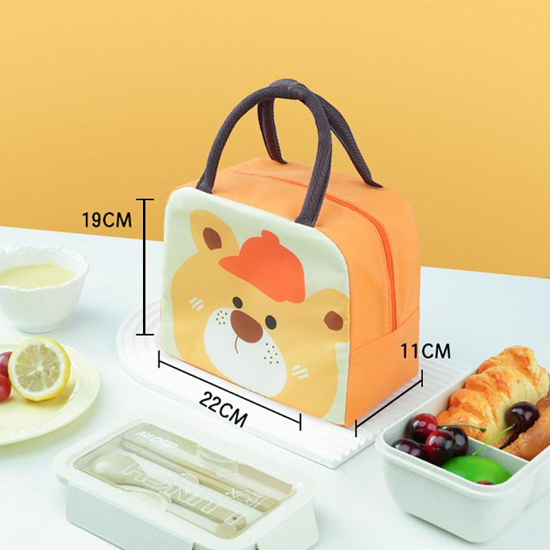Cartoon Cute Lunch Bag For Children Aluminum Insulation Keep Temperature Lunch Box Hangbag Outdoor Picnic Food Storage Bags