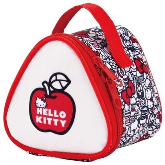 Skater insulated rice ball-shaped lunch bag ball case 2 pieces pouch Sanrio Hello Kitty FoodRed KONC2-A belt
