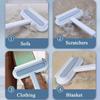 Brosse Anti-Poils d'Animaux Portable Multifonctionnelle Lavable Nettoyeur de Rasoir Outil d'Élimination des Peluches pour Drap de Lit Canapé Meubles