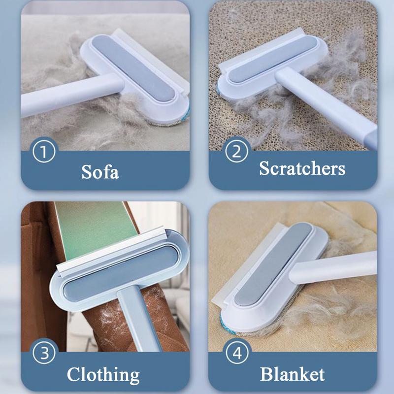 Brosse Anti-Poils d'Animaux Portable Multifonctionnelle Lavable Nettoyeur de Rasoir Outil d'Élimination des Peluches pour Drap de Lit Canapé Meubles