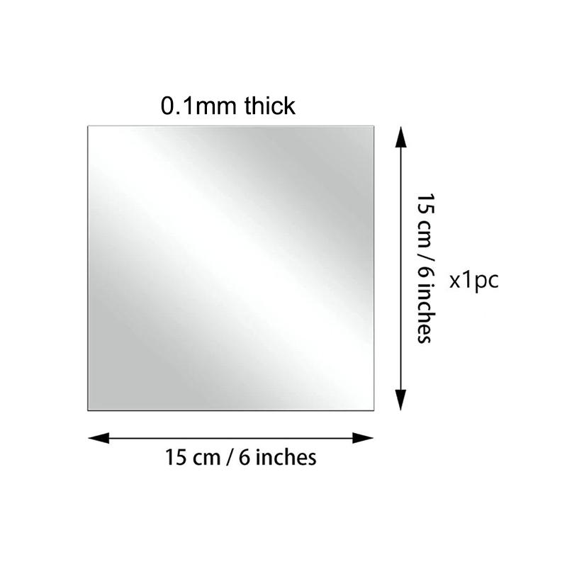 8ks 20x20cm / 30x30cm Akrylové Flexibilní Zrcadlové Listy / Samolepící Zrcadlové Dlaždice na Dveře / Stříhatelné Nástěnné Zrcadlové Samolepky