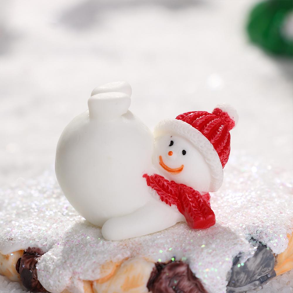 Deer Micro Landscape Xmas Tree Christmas Accessory Santa Claus Figurines Miniature Snowman