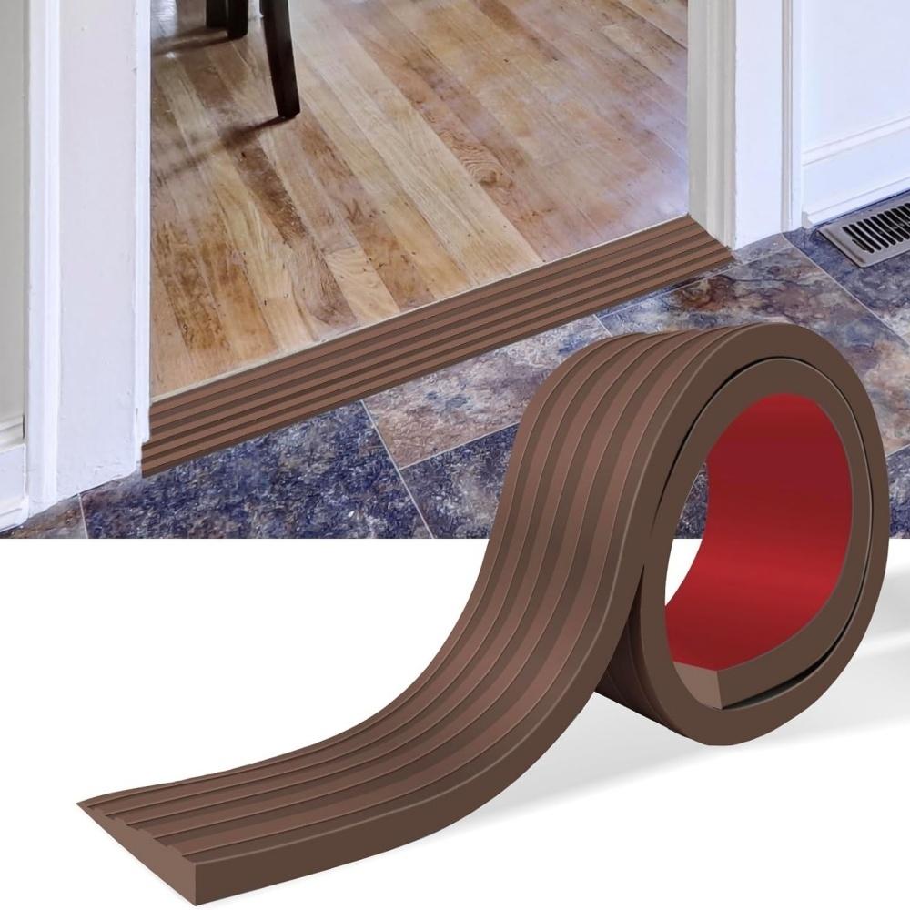 1 Stück 0,9 m x 5 cm Rampe Matte Weich Mehrzweck Türschwellen Selbstklebend Langlebig PVC Anti-Rutsch-Streifen für Stufe Saugroboter