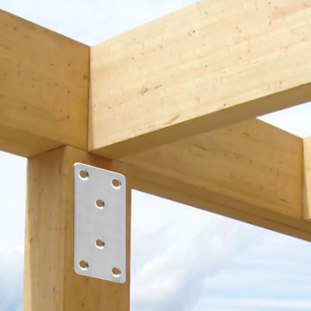 For Connecting Furniture Flat Brackets 80mm X 40mm X 2mm Easy To Install Furniture Connectors Long-lasting Performance