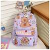 Cheerful And Bright Capybara Kindergarten Kid Nylon Cartoonish Backpack Printing