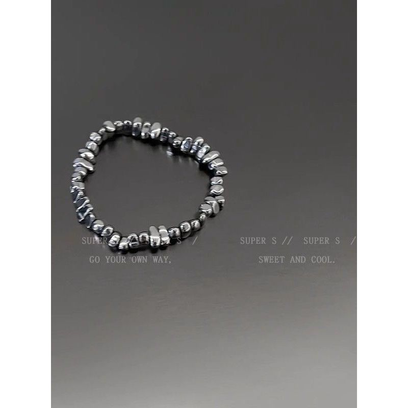 Dark Punk Star Bracelet Y2K Pentagram Leather Bracelet Ins Sweet Cool European and American Style Stone Accessories