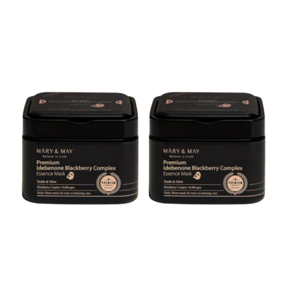 [Mary&May] Premium Idebenone Blackberry Complex Essence Mask  250g 20ea
