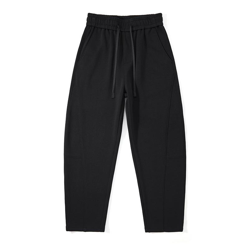 American Trendy Brand Versatile Elastic Waist Splicing Scimitar Casual Pants Men's Spring New Loose Casual Knitted Sweatpants