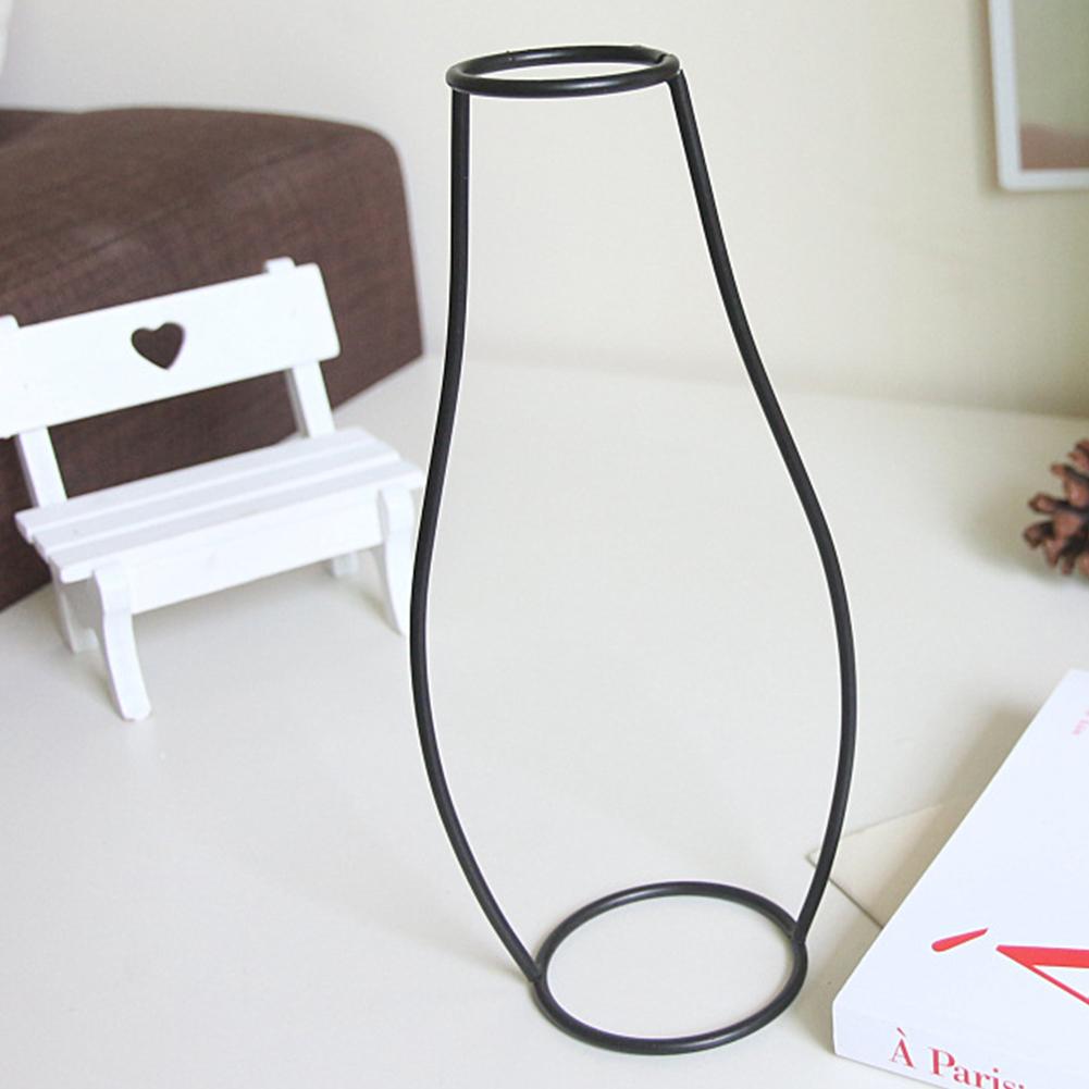 Neue nordische kreative Vase Home Decor Goldene Glasvase Hydrokulturpflanzenhalter Eisenlinie Blumen Ornament Home Gartendekoration